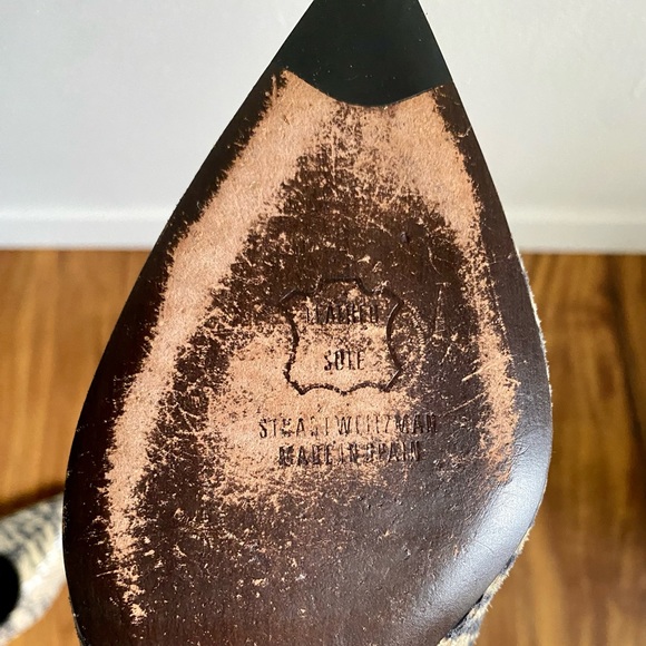 Stuart Weitzman Snakeskin Tiger Print Kitten Heels - Picture 13 of 14